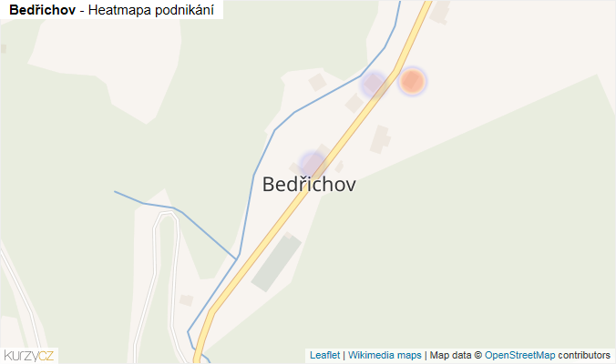 Mapa Bedřichov - Firmy v části obce.