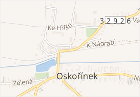 Družstevní v obci Oskořínek - mapa ulice