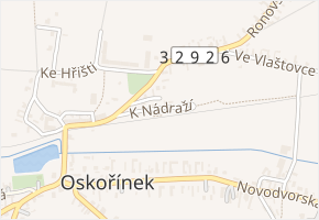 K Nádraží v obci Oskořínek - mapa ulice