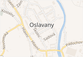 Komenského v obci Oslavany - mapa ulice