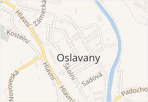 Moravská v obci Oslavany - mapa ulice