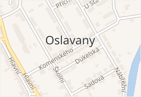 Oslavany v obci Oslavany - mapa části obce