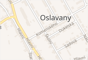 Školní v obci Oslavany - mapa ulice
