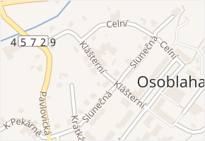 Klášterní v obci Osoblaha - mapa ulice