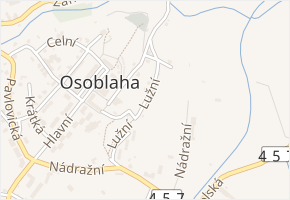 Lužní v obci Osoblaha - mapa ulice