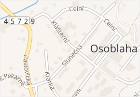 Slunečná v obci Osoblaha - mapa ulice