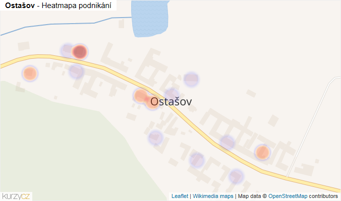 Mapa Ostašov - Firmy v části obce.