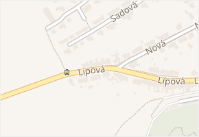 Lípová v obci Ostopovice - mapa ulice