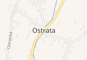Ostrata v obci Ostrata - mapa části obce
