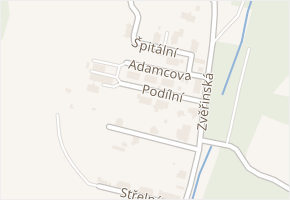 Adamcova v obci Ostrava - mapa ulice