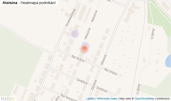 Mapa Aloisina - Firmy v ulici.