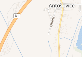 Antošovice v obci Ostrava - mapa části obce