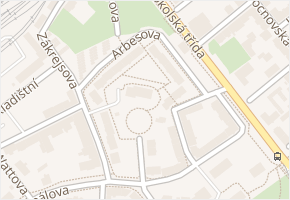 Arbesova v obci Ostrava - mapa ulice