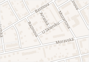 Arraská v obci Ostrava - mapa ulice