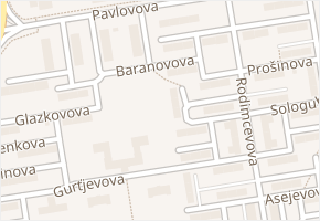 Baranovova v obci Ostrava - mapa ulice