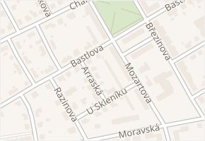 Bastlova v obci Ostrava - mapa ulice