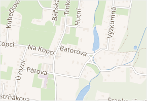 Batorova v obci Ostrava - mapa ulice