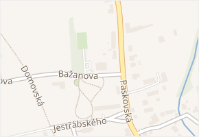 Bažanova v obci Ostrava - mapa ulice