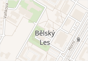 Bělský Les v obci Ostrava - mapa části obce