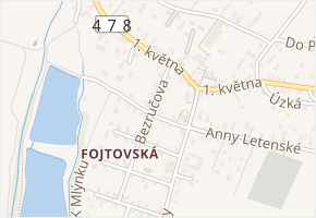 Bezručova v obci Ostrava - mapa ulice