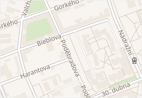Bieblova v obci Ostrava - mapa ulice