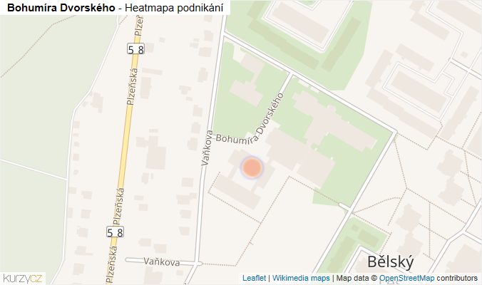 Mapa Bohumíra Dvorského - Firmy v ulici.