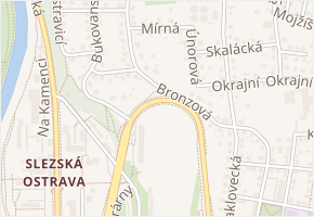 Bronzová v obci Ostrava - mapa ulice