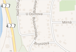 Bukovanského v obci Ostrava - mapa ulice