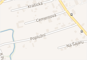 Cementová v obci Ostrava - mapa ulice
