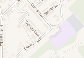 Chrustova v obci Ostrava - mapa ulice