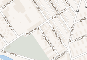 Daliborova v obci Ostrava - mapa ulice