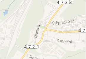Dianina v obci Ostrava - mapa ulice