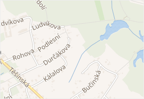 Durčákova v obci Ostrava - mapa ulice