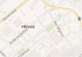 Elišky Krásnohorské v obci Ostrava - mapa ulice