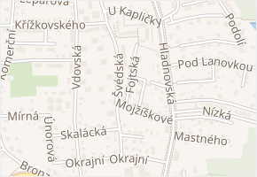 Fojtská v obci Ostrava - mapa ulice
