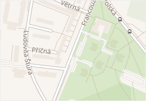 Francouzská v obci Ostrava - mapa ulice