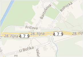 Fričova v obci Ostrava - mapa ulice