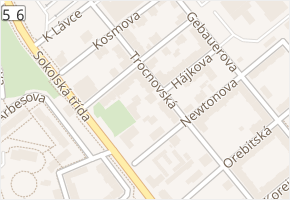 Fügnerova v obci Ostrava - mapa ulice
