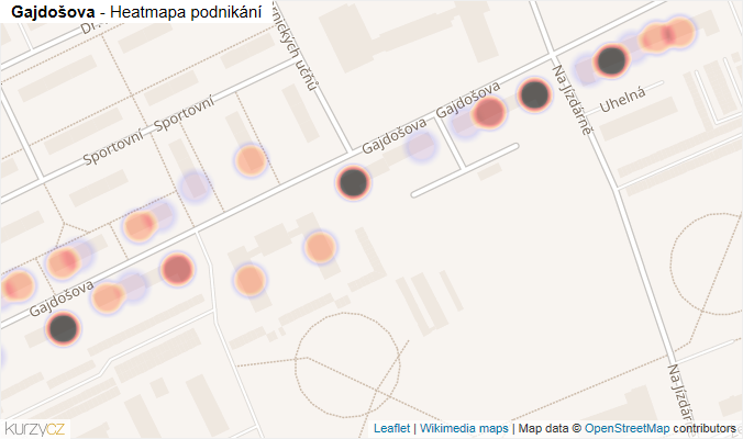 Mapa Gajdošova - Firmy v ulici.