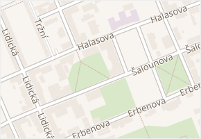 Halasova v obci Ostrava - mapa ulice