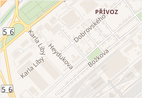 Hálkova v obci Ostrava - mapa ulice