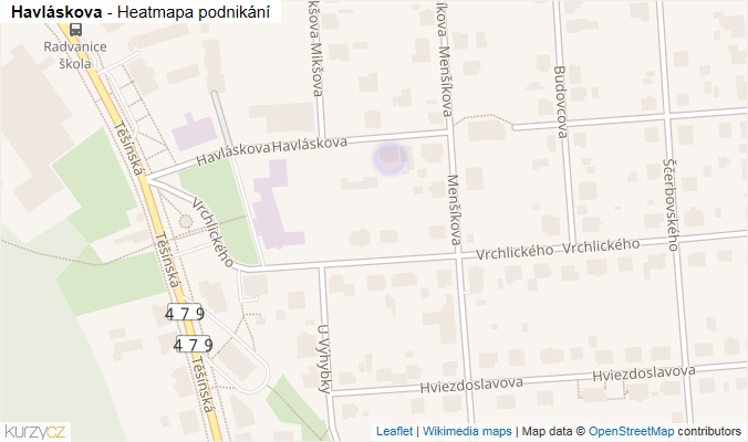 Mapa Havláskova - Firmy v ulici.