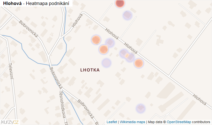 Mapa Hlohová - Firmy v ulici.