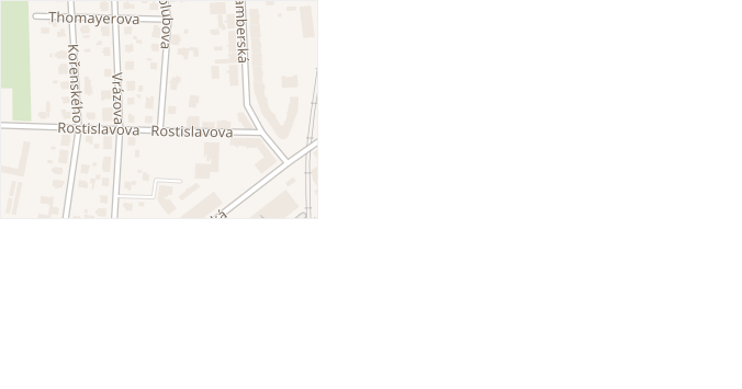 Holubova v obci Ostrava - mapa ulice