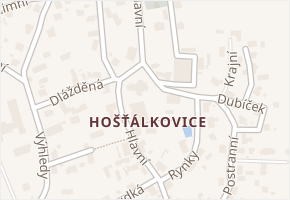 Hošťálkovice v obci Ostrava - mapa části obce