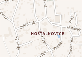 Hošťálkovice v obci Ostrava - mapa městské části