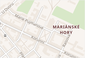 Hozova v obci Ostrava - mapa ulice