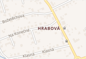 Hrabová v obci Ostrava - mapa městské části