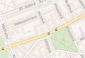 Husova v obci Ostrava - mapa ulice
