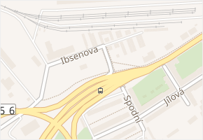 Ibsenova v obci Ostrava - mapa ulice
